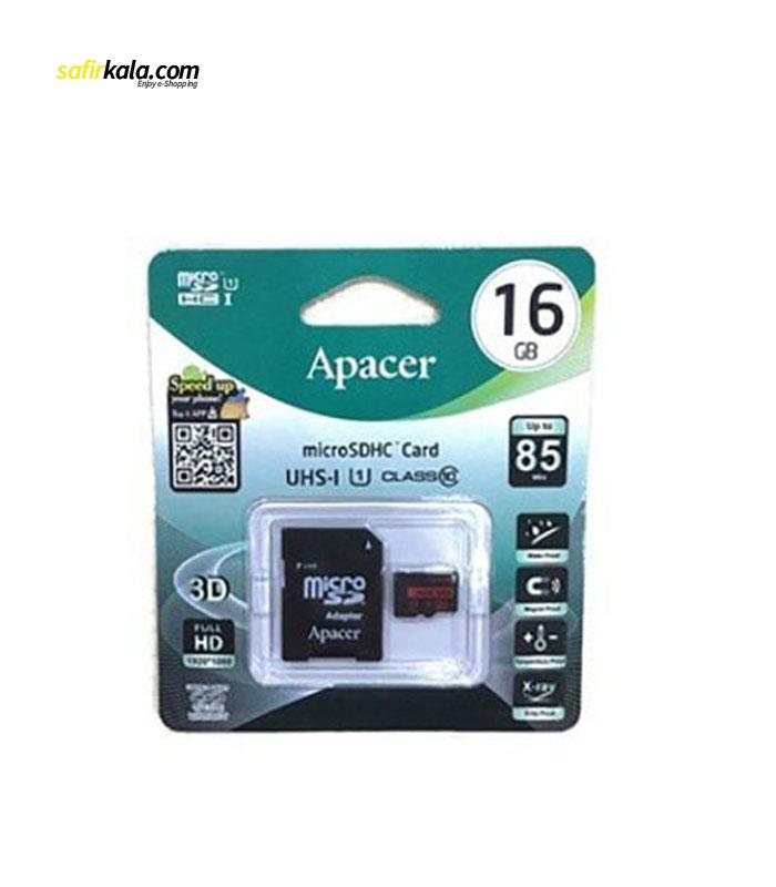 کارت حافظه microSDHC اپیسر مدل AP16G کلاس 10 استاندارد UHS-I U1 سرعت 85MBps ظرفیت 16 گیگابایت | سفیر کالا