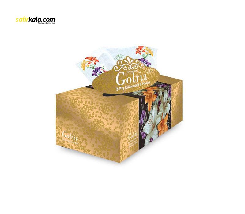 دستمال کاغذی 100 برگ گلریز مدل طلا | فروشگاه اینترنتی سفیرکالا
