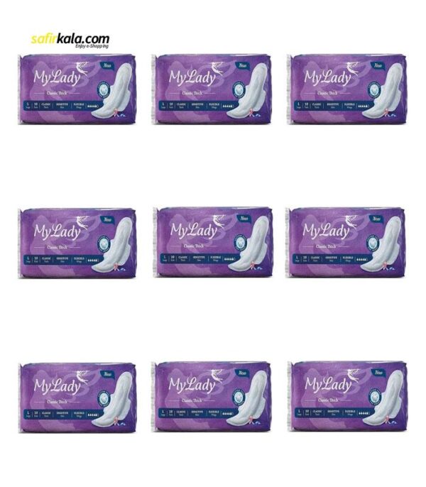 نوار بهداشتی مای لیدی Classic purple مجموعه 9 عددی | فروشگاه اينترنتي سفیرکالا