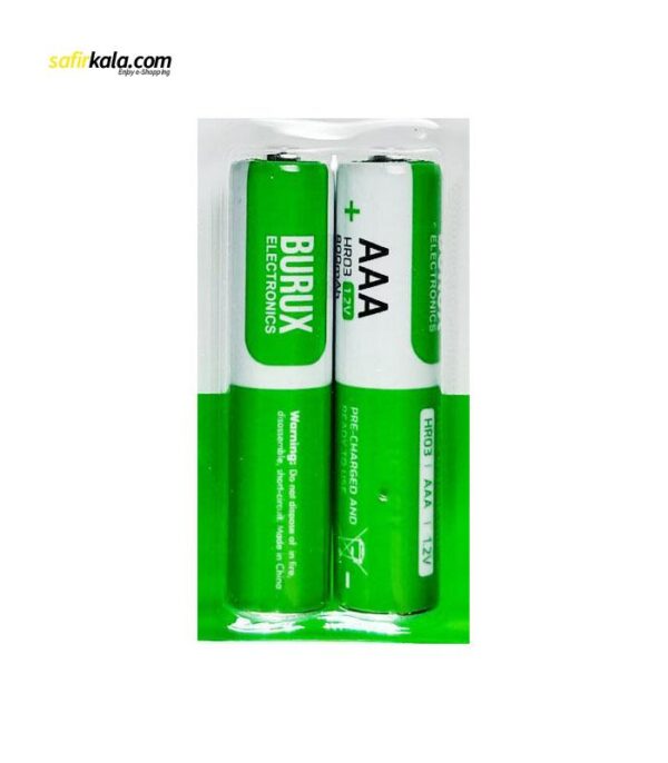 باتری نیم قلمی قابل شارژ بروکس مدل NI-MH چهار بسته 2 عددی | فروشگاه اینترنتی سفیر کالا
