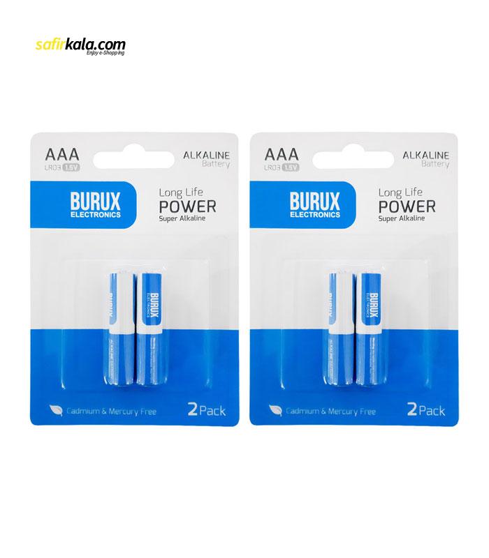باتری نیم قلمی بروکس مدل Alkaline بسته 4 عددی | فروشگاه اینترنتی سفیرکالا