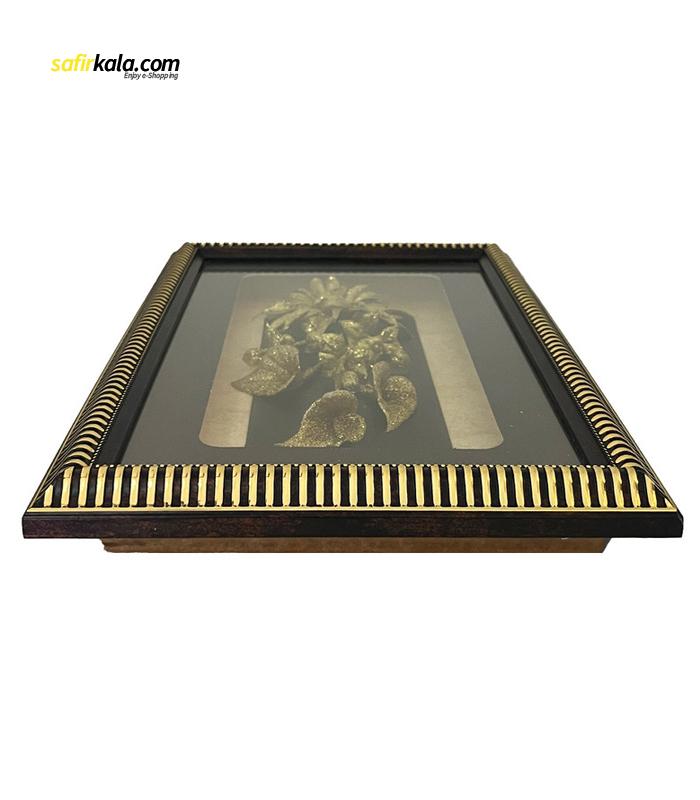 تابلو طرح گل طلایی مدل A049 | فروشگاه اینترنتی سفیرکالا